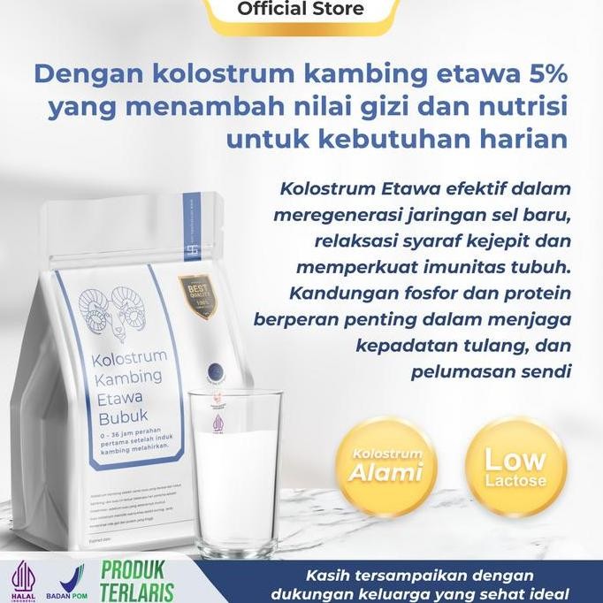 

Ternak Syams Susu Kambing Etawa Plus Kolostrum Bubuk 1 Kg Rasa Original 1000 Gram Halal Bpom Rendah Gula Lansia Tulang Sendi Pengeroposan Syaraf Kejepit Pegal Linu Pengapuran Keseleo Asma