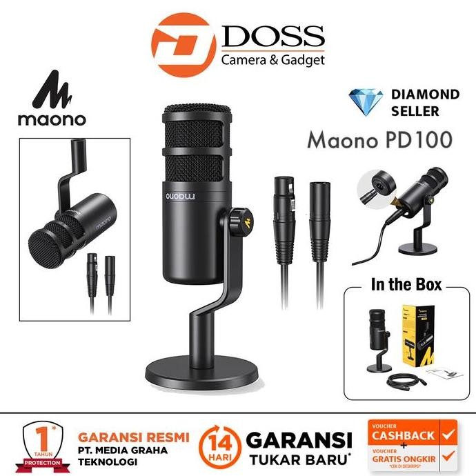 Maono Pd100 Podcaster Dynamic Xlr Maono Pd-100 Microphone Co