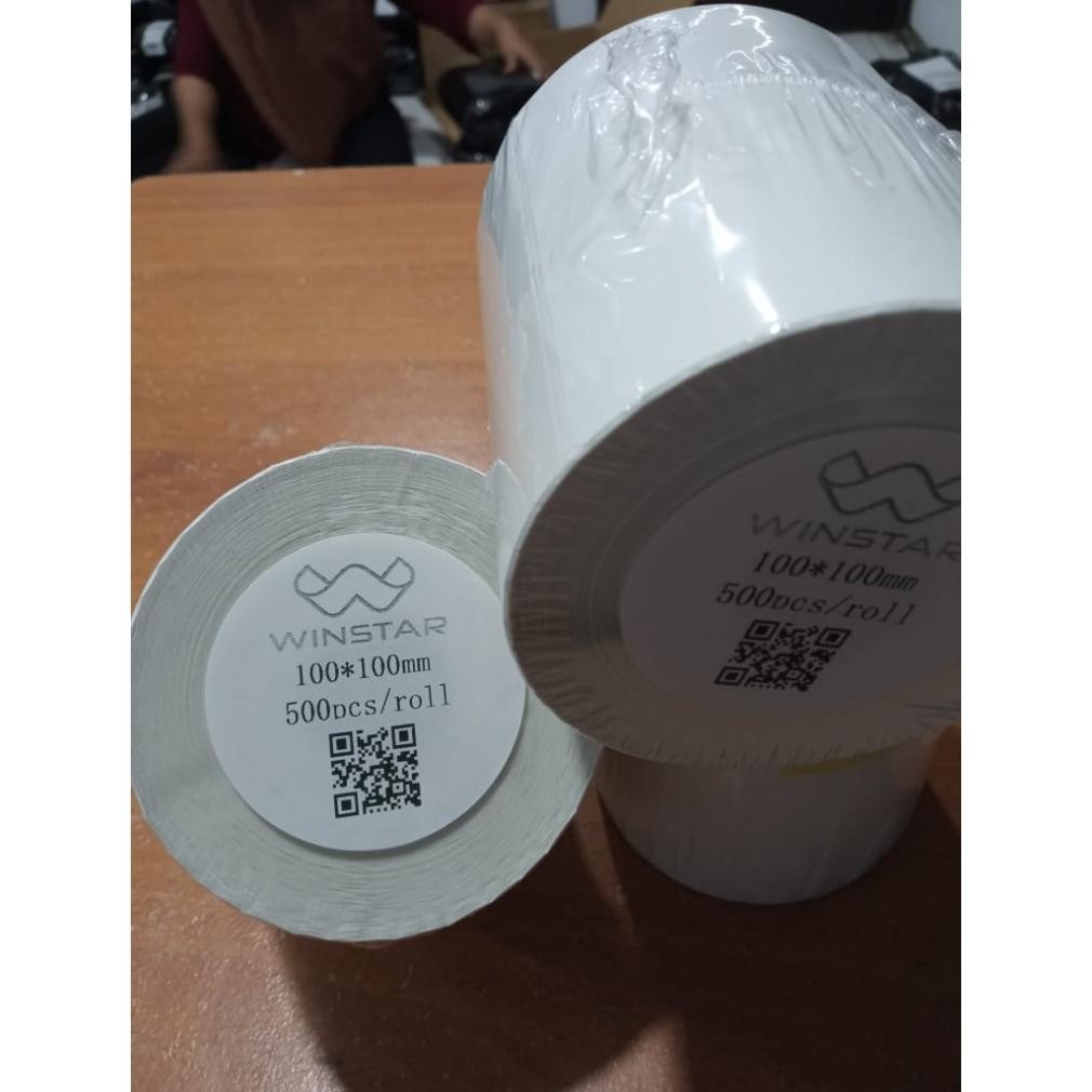 

JH8 KERTAS STICKER THERMAL 100x100 ISI 500 LEMBAR / LABEL THERMAL / STICKER LABEL THERMAL RESI 500 LEMBAR