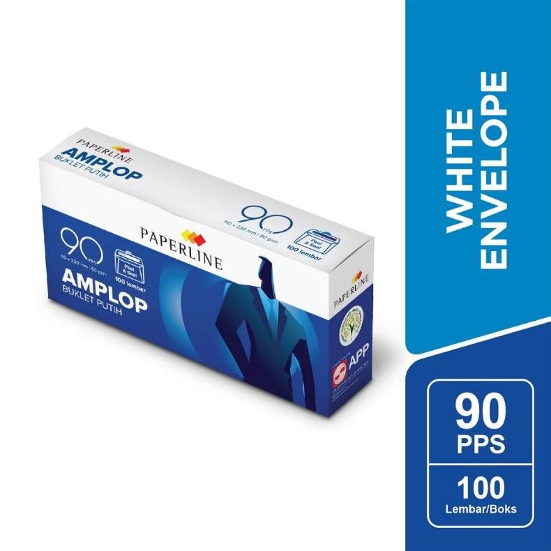 

JH8 Amplop Paperline 90 / Putih / Polos / 80 gsm /(1pak)