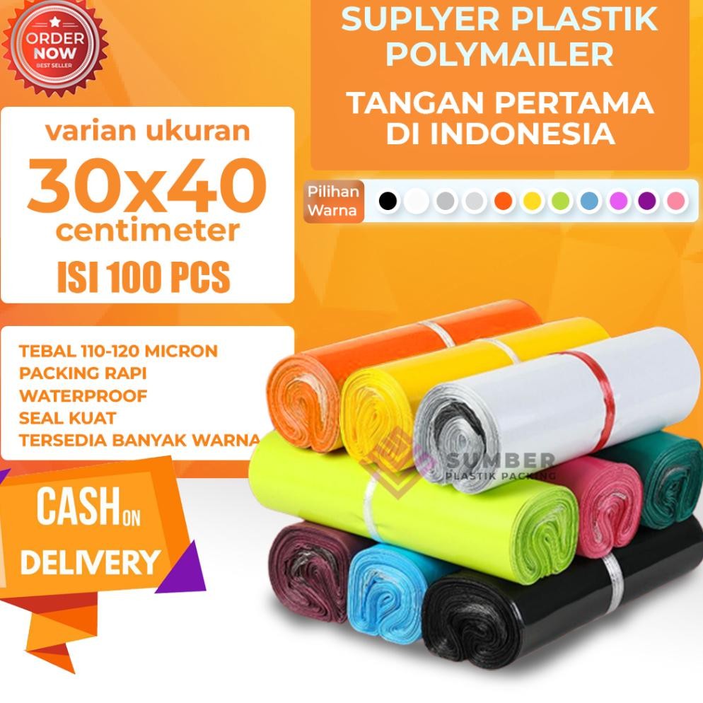 

JH8 30X40 Plastik Polymailer isi 100Pcs | Plastik Packing Baju/Gamis/Kaos | Plastik Polymailer Hitam Murah