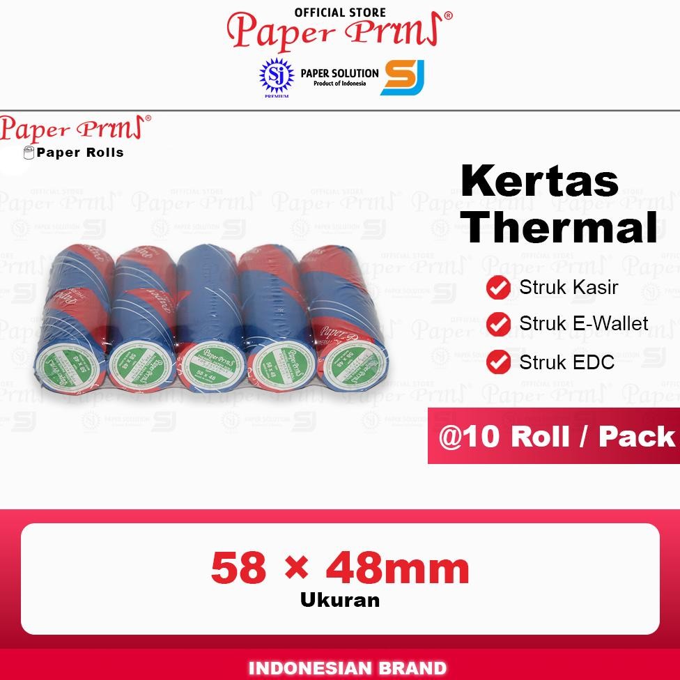 

JH8 Kertas Thermal Struk 58x48mm Paperpryns (@10 Roll)