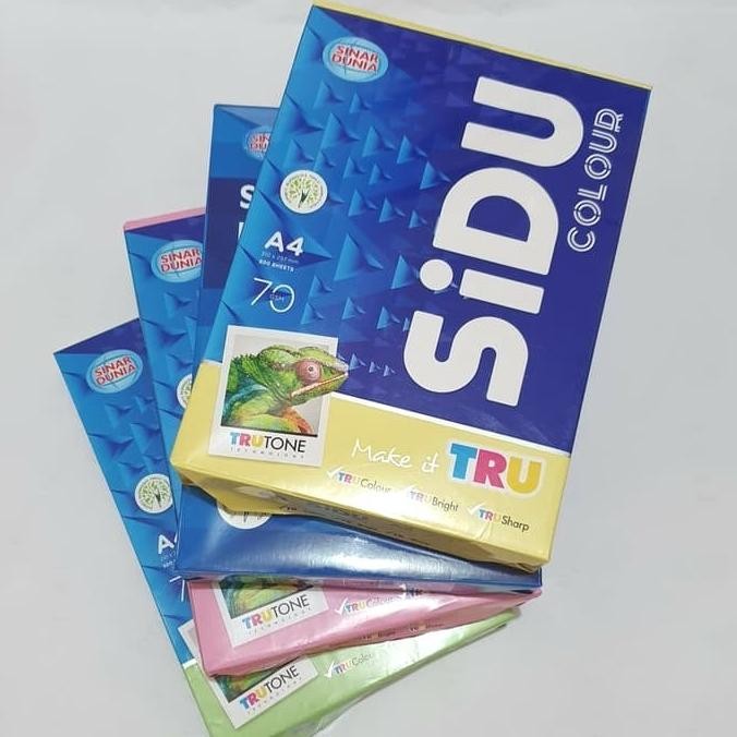 

JH8 KERTAS HVS SINAR DUNIA A4 70 GRAM / KERTAS HVS WARNA SIDU