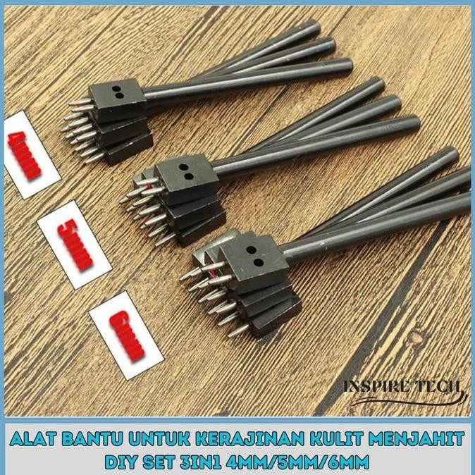 

ready !!! Alat Pembolong Kulit 3 in 1 Leathercraft Hole Punches Tool