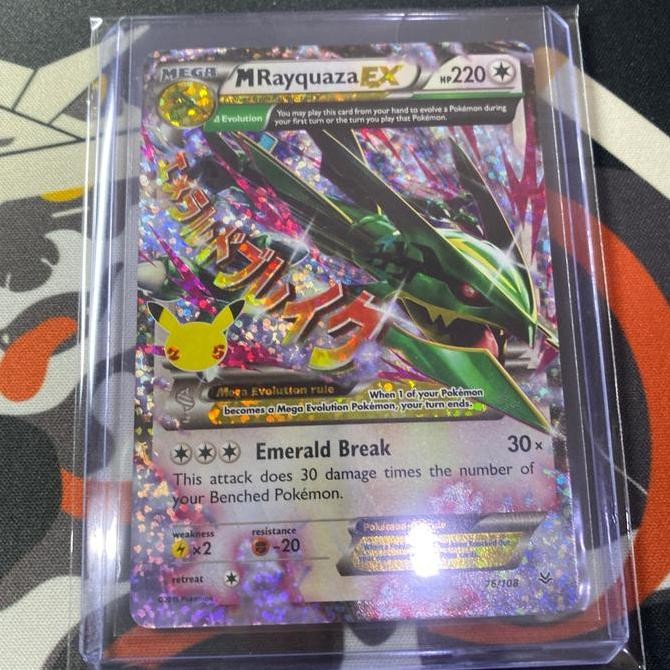 Kartu Pokemon TCG EN English 25th Anniv Celebrations Classic M Mega Rayquaza EX Rare Original