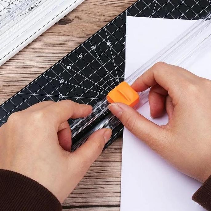 

ready !!! Slide Paper Trimmer Cutter Portable Alat Pemotong Kertas A4