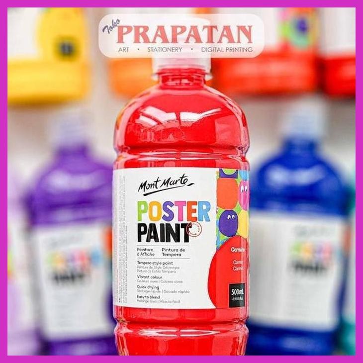 

( SEKOLAH / LUKIS ) COD MONT MARTE POSTER PAINT 500ML | KIDS WASHABLE HAND PAINTING (SENI / MENGGAMBAR / ART / KERAJINAN ) PRIVASI AMAN