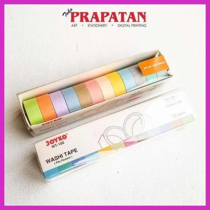 

( SEKOLAH / LUKIS ) SALE JOYKO WASHI TAPE WT-100 15MMX3M (SENI / MENGGAMBAR / ART / KERAJINAN ) SIAP KIRIM