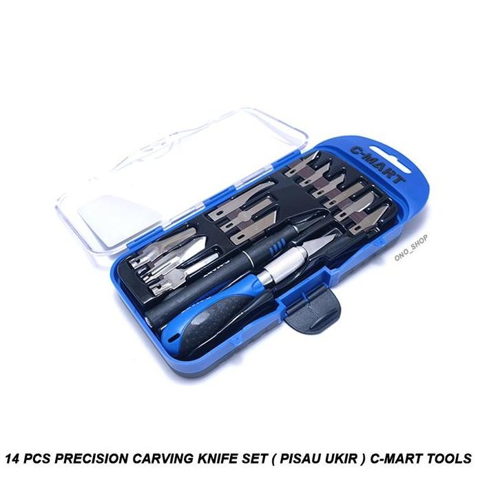 

ready !!! 14 Pcs Precision Carving Knife Set ( Pisau Ukir ) C-Mart Tools