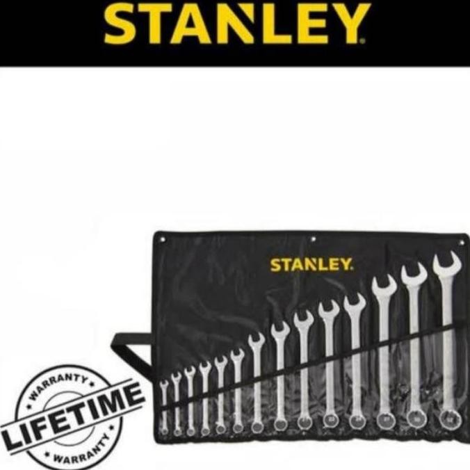 STANLEY | Combination Wrench Set 87-038-3 |14pcs Kunci Ring Pas 8-32mm