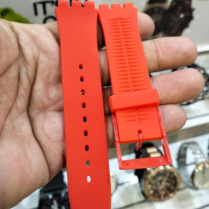 new  Strap Tali Jam Swatch 19mm Original Oem Rubber Strap Swatch Silicone