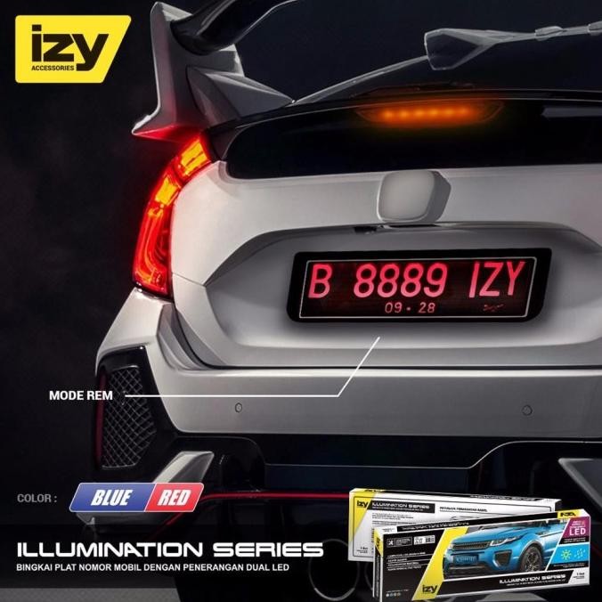 new  Dudukan Tatakan Cover Plat Nomor Lampu Led Mobil Innova