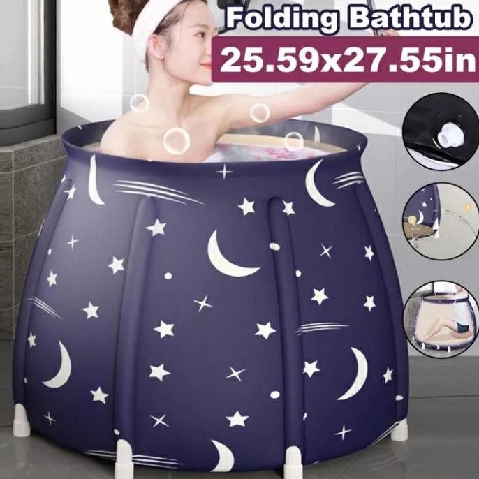 Kolam Mandi Lipat Portable , Bak Mandi Rumah Tangga Dewasa