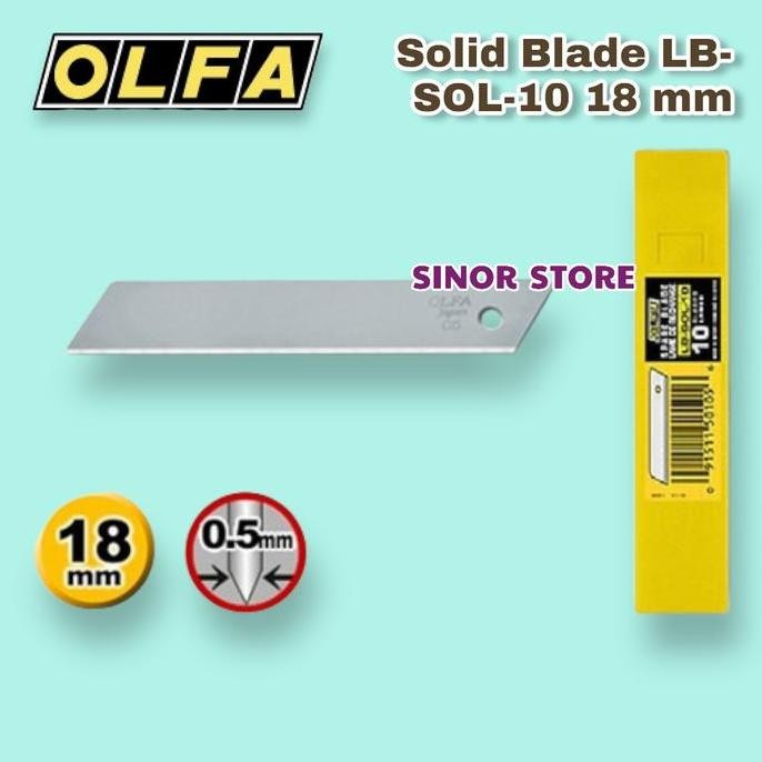 

ready !!! Olfa Cutter REFILL LB-SOL-10 Solid Blade 18 mm 10 pcs Per Pack