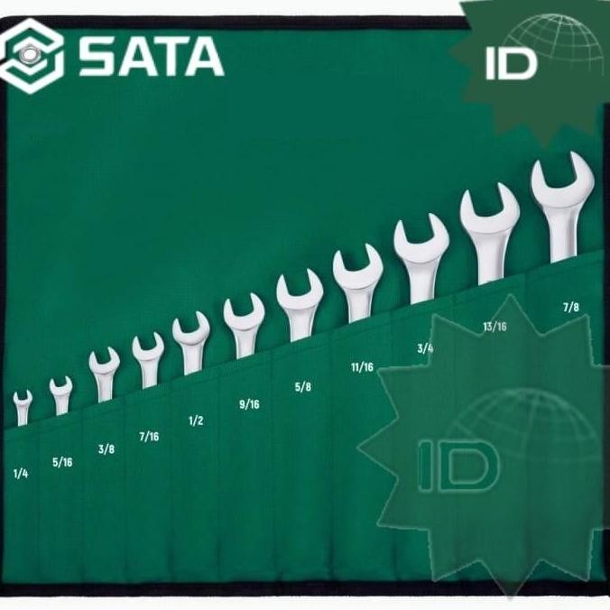KUNCI RING PAS INCH SET 09 11PC SAE COMBINATION WRENCH SET SATA