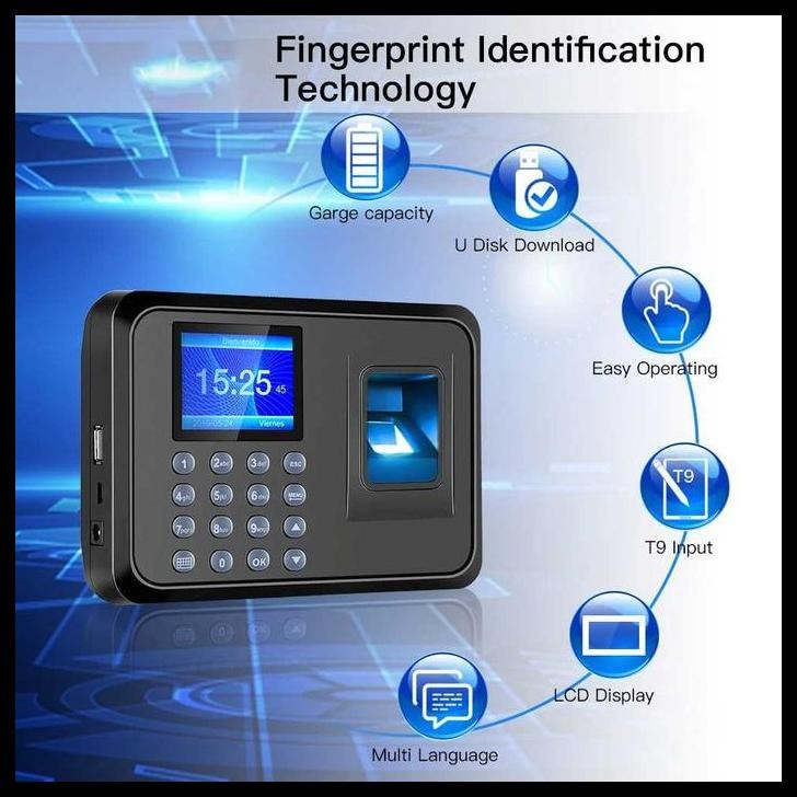 Ready Absensi Finger Print Karyawan Mesin Fingerprint Absen Sidik Jari 1000 Capacity Attendance {Ter