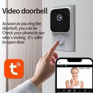 Doorbell Cctv Tuya Y8 / Kamera Bel Nirkabel Wifi Anti Maling / Kamera Bell Cctv Tuya