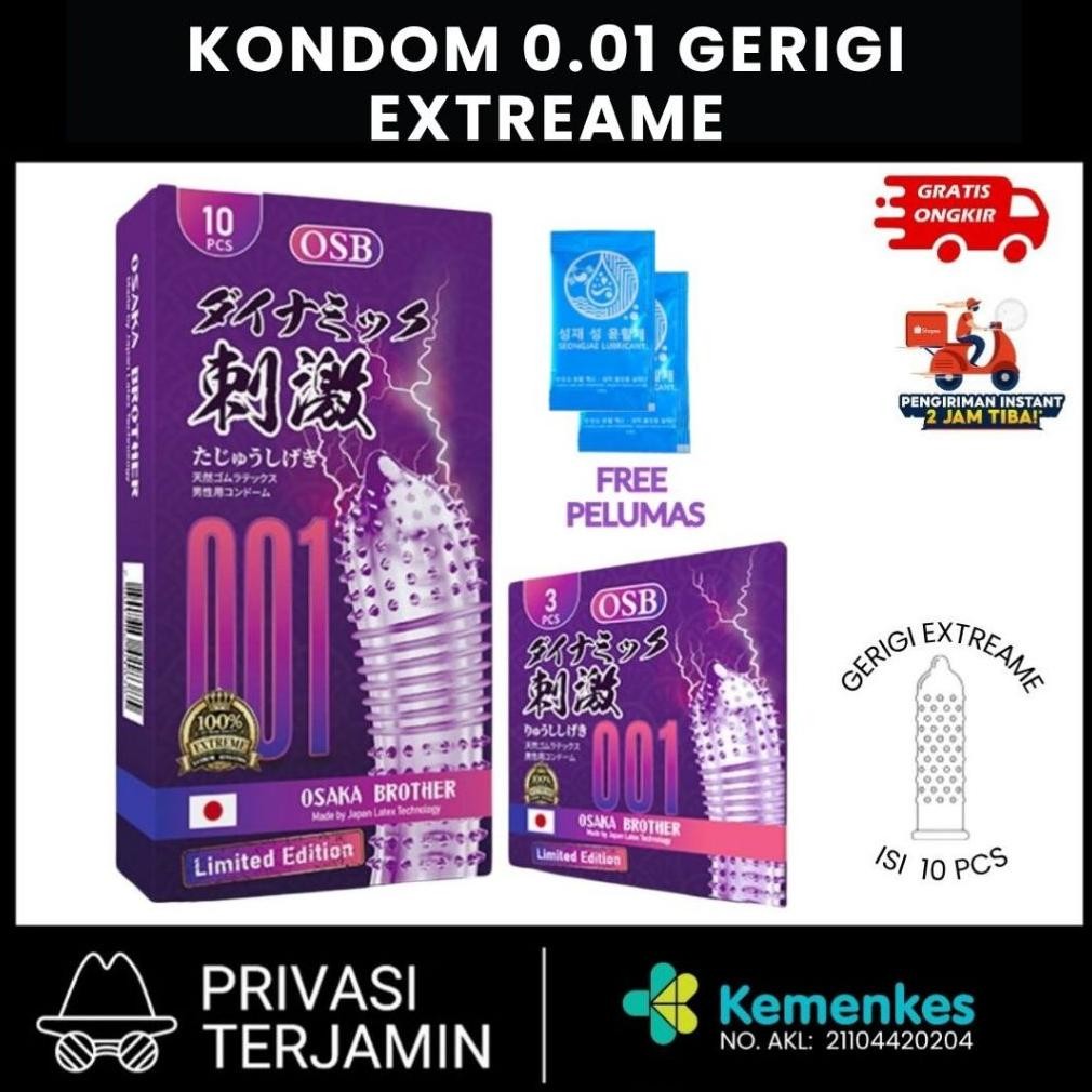 New Product Kondom Tipis 0.001 Tahan Lama - Gerigi Jumbo