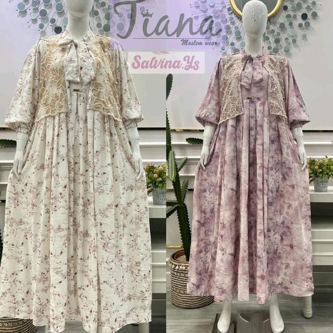 Gamis Salvina Crespo Printing Renda ||||0