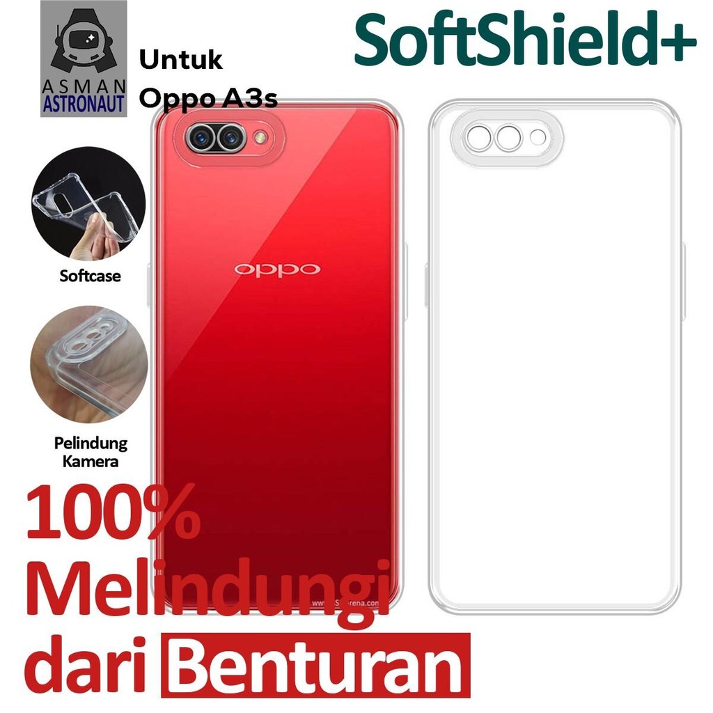 Case Clear Airbag Oppo A3S Softcase Silikon Transparan