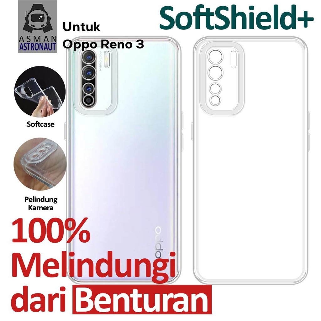 Case Clear Airbag Oppo Reno 3 Softcase Silikon Transparan