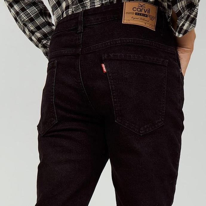Carvil Jeans Pria Jeans Kazu-Blk