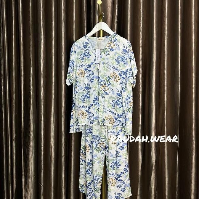 Raudah - One Set Piyama Tidur Premium- Baju Setcel Tidur - Baju Piyama Satu Set - Baju Tidur Rayon V