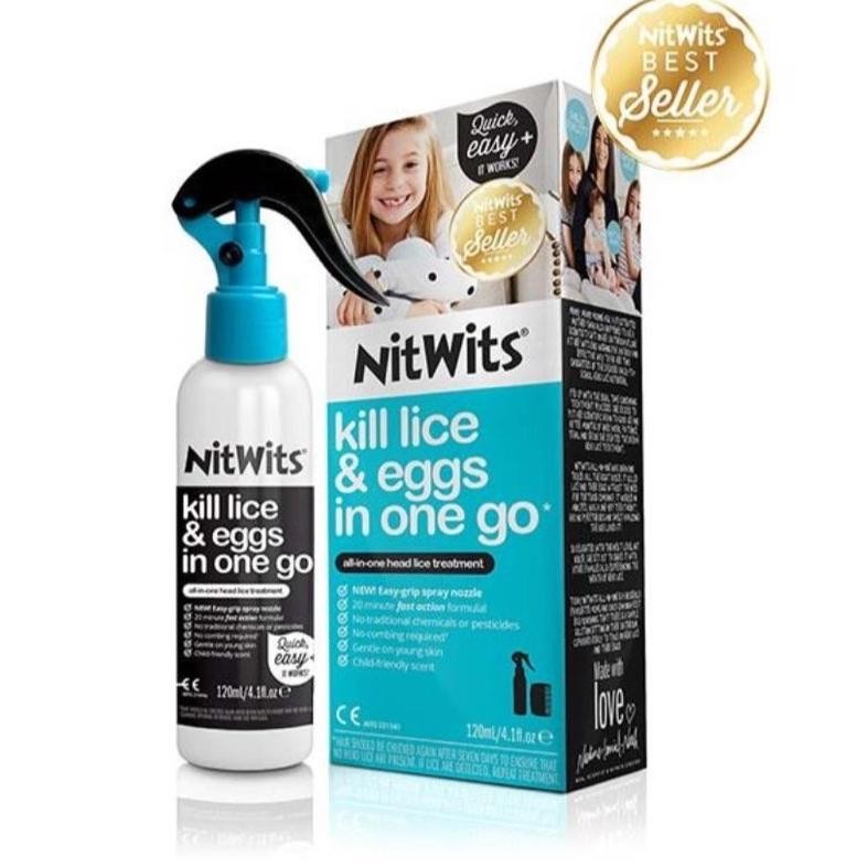 NItwits All in One Head Lice Solution Obat Kutu Nitwits 120ml AST