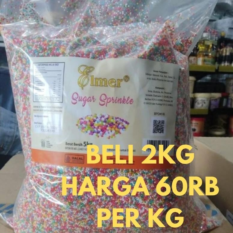 

sprinkle 1kg elmer repack springkel gula sugar