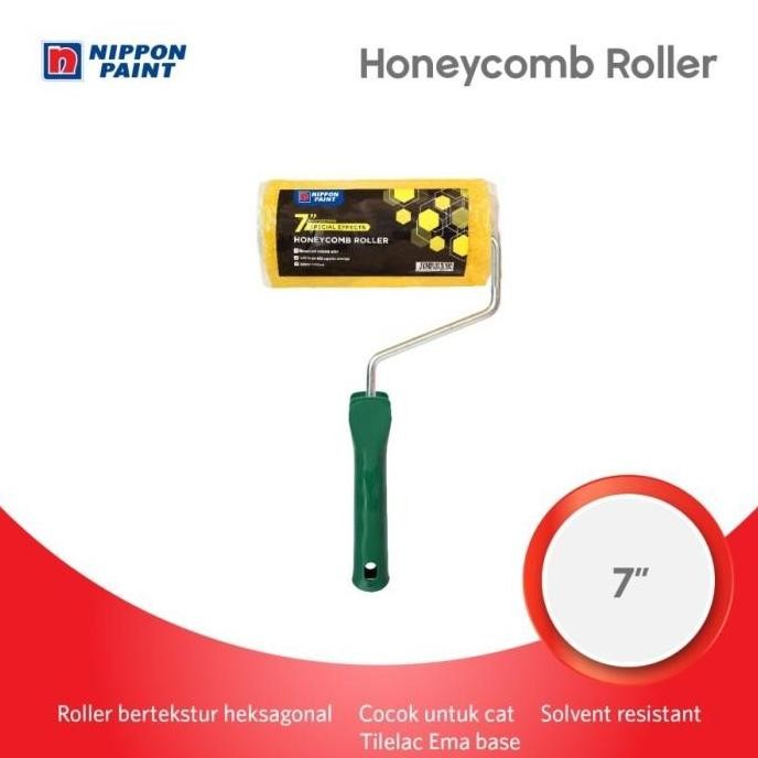 TERLARIS KUAS ROLL CAT TEKSTUR KAMPROT HONEYCOMB TEXTURE ROLLER ROL