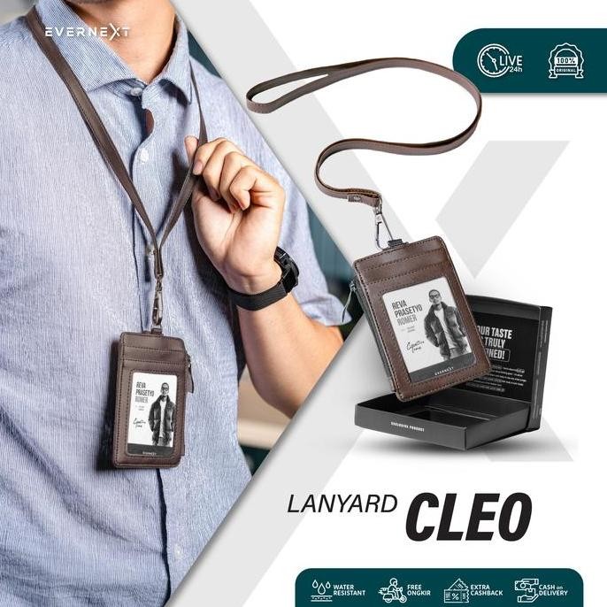 

EVERNEXT - Lanyard Kartu ID Card Holder Name Tag Kantor Tas Kalung Dompet Kartu Gantung Cleo GT