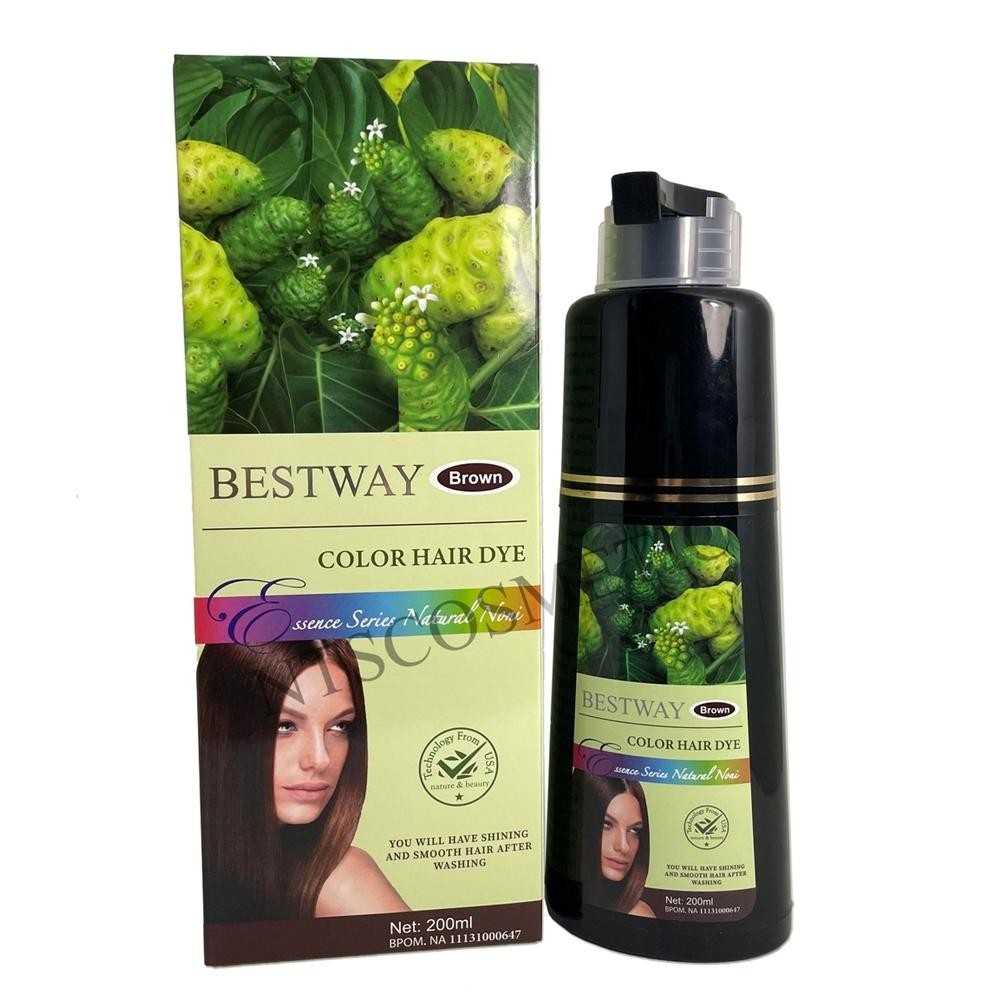 NEW BESTWAY NONI BOTOL MAGIC MIRACLE COLOR HAIR DYE SHAMPOO PEWARNA RAMBUT CAT BSY [ BROWN / BLACK ]