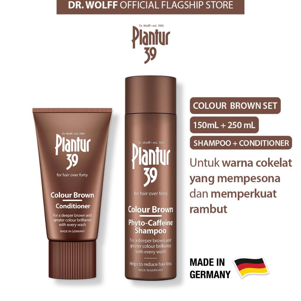 Paket Plantur 39 Brown Kit - Plantur 39 Brown Shampoo + Plantur 39 Brown Conditioner -  Rambut Uban