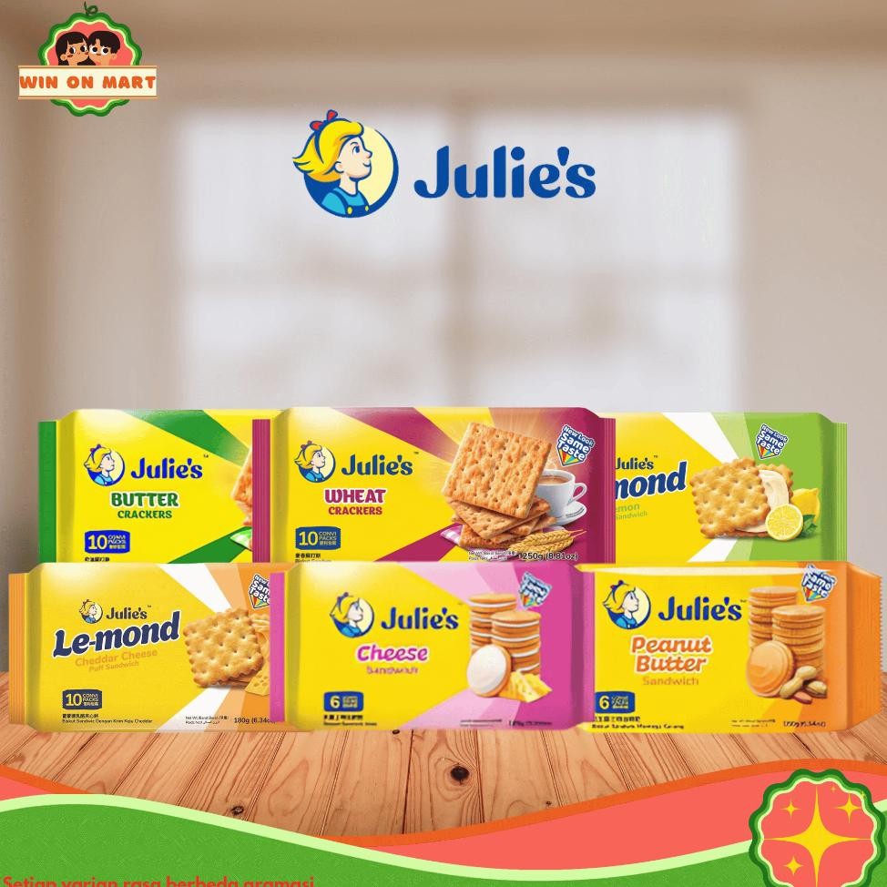 

Biskuit Julies Biscuit Craers Lemon Peanut Lemon Cheese Batter Cheese Wheat