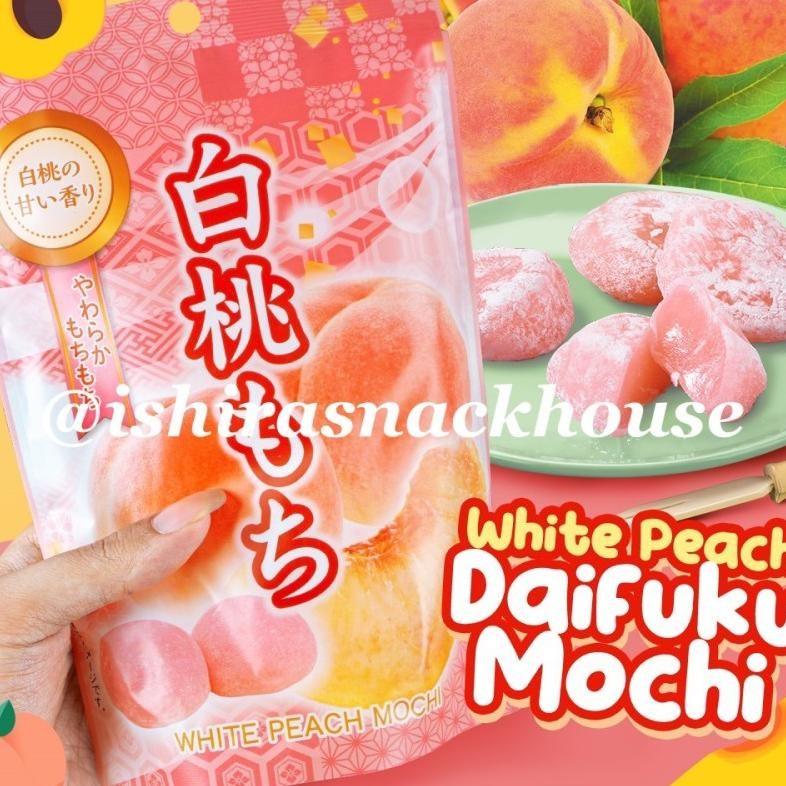 

Japan White Peach Daifuku Mochi Mochi Jepang Rasa Buah Peach