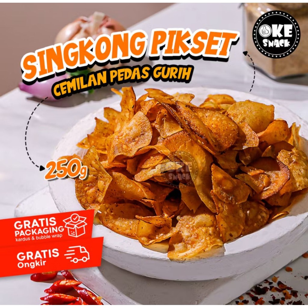 

Keripik Singkong Pikset Level 5 Pedas KERIPIK SINGKONG PIKSET LEVEL 5 – CAMILAN PEDAS YANG NIKMAT! 250G
