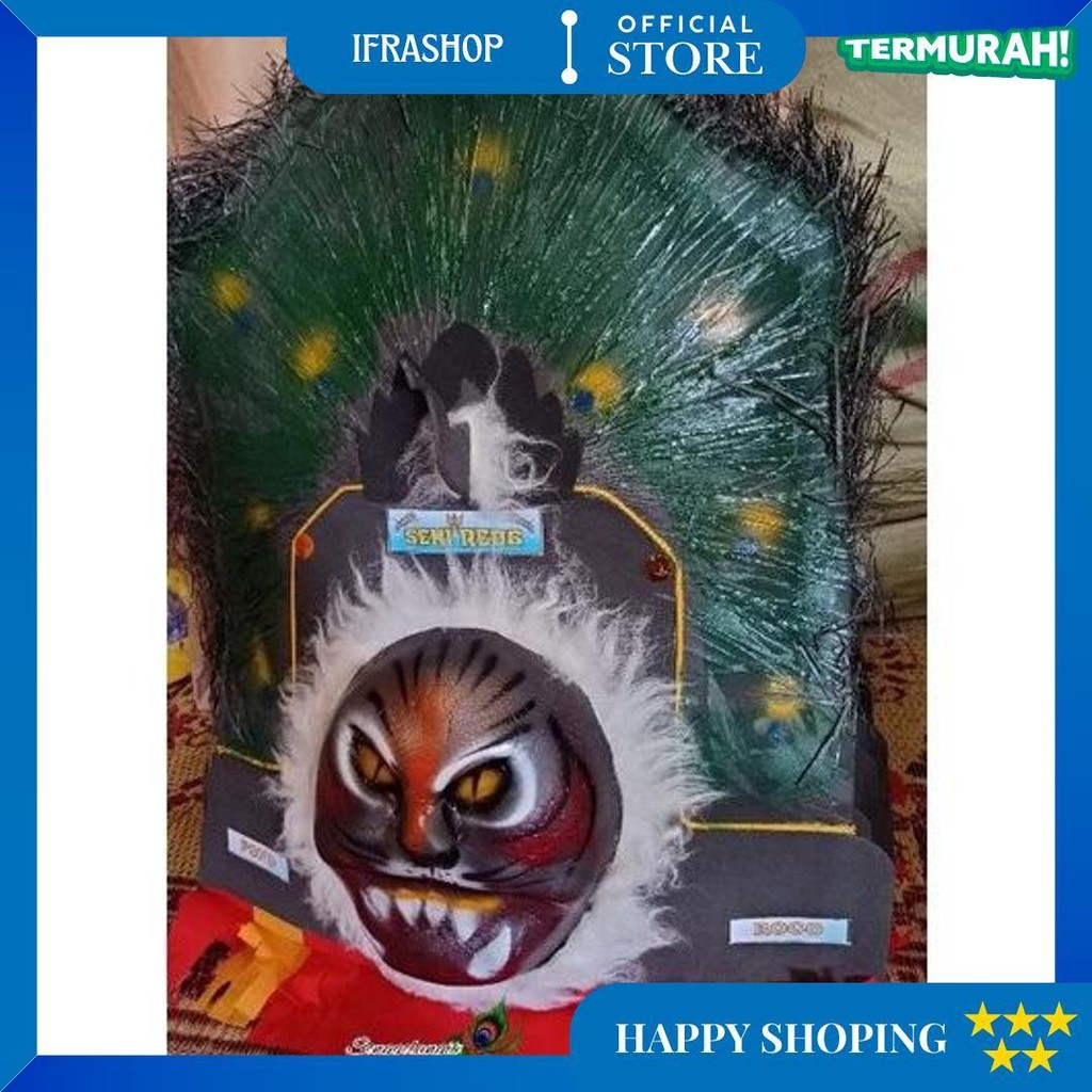 Termurah "Topeng Reog Ponorogo Asli: Reog Mini Anak Dari Bahan Spon