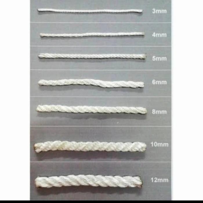 Tali Tambang Nilon 10Mm Tali Nilon Tambang Putih Tambang Nylon Per 50M Original Dan Terpercaya
