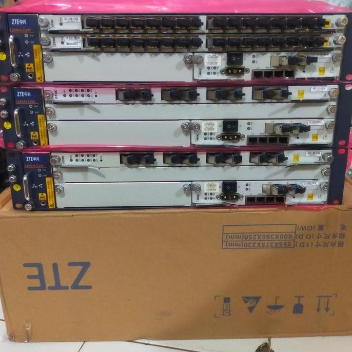 Olt Gpon Zte C320 Dc 8Port 1Ge Dengan Adaftor Rectifier New Stok