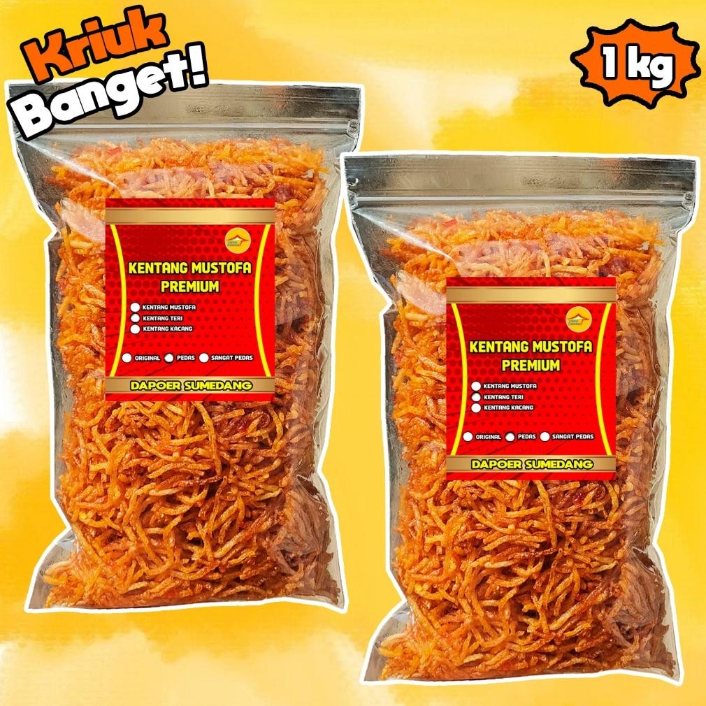 

Kentang Mustofa Premium 1Kg/Kering Kentang Mustopa Pedas Balado Original Kacang Teri/Mustafa Dapoer Sumedang