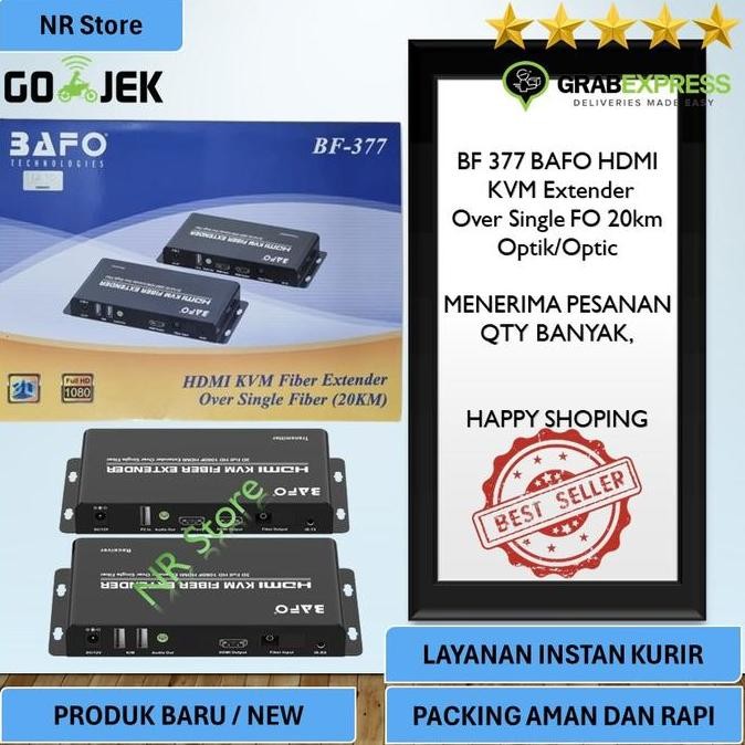 Bf 377 Bafo Hdmi Kvm Extender Over Single Fo 20Km Optik/Optic New Stok
