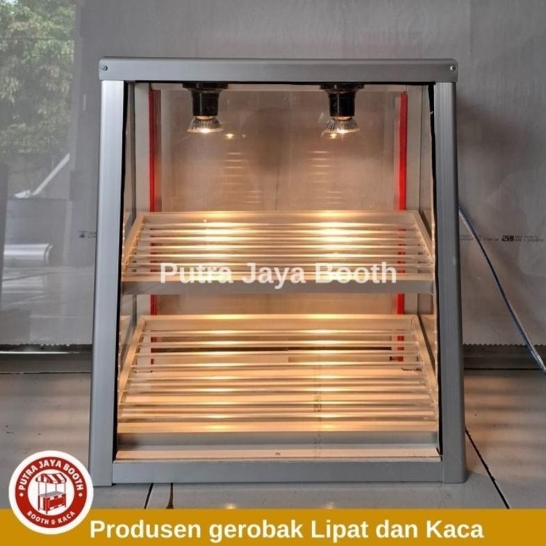 Etalase Ayam Goreng | Etalase Pemanas Ayam | Gratis lampu pemanas 2 Pcs