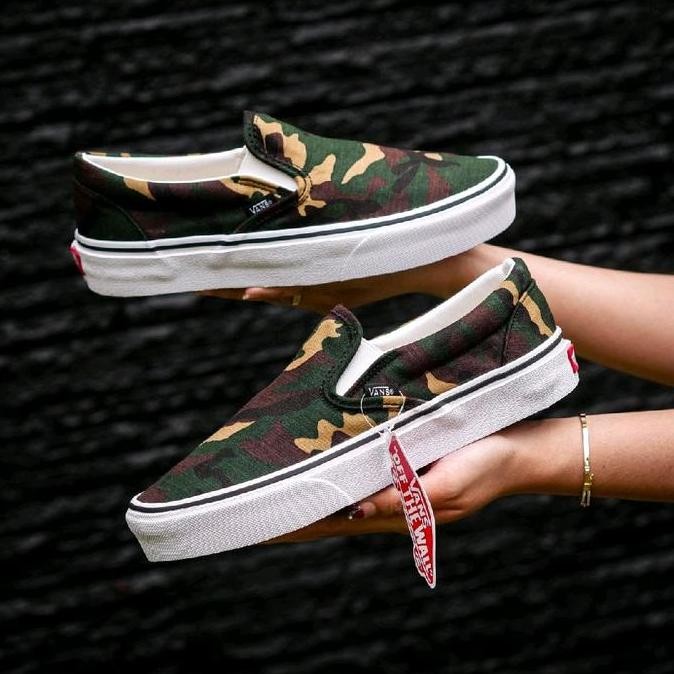 Vans Slip On Classic Woodland Camo Bnib Original Murah (Best Quality)