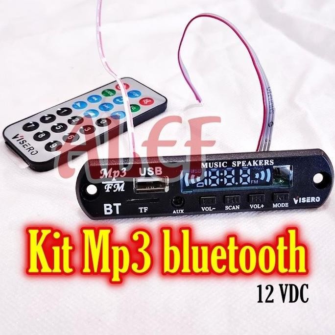 JH8 kit mp3 bluetooth visero 12V aux USB TF FM player modul