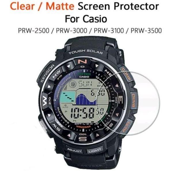 Nnn Tempered Glass Untuk Casio Prw-2500 Prw-3000 Prw-3500 Prw-3100 Prw 2500 3000 3100 3500 Tg Anti G