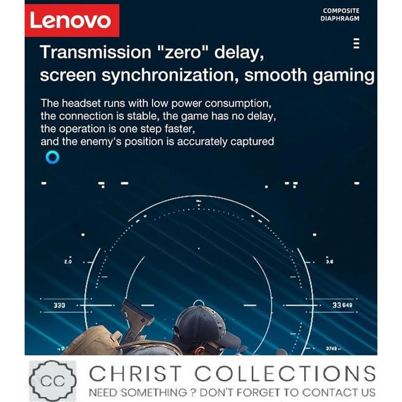 JH8 LENOVO TRUE WIRELESS BLUETOOTH EARPHONE MINI EARBUDS TWS WITH ENC LP50