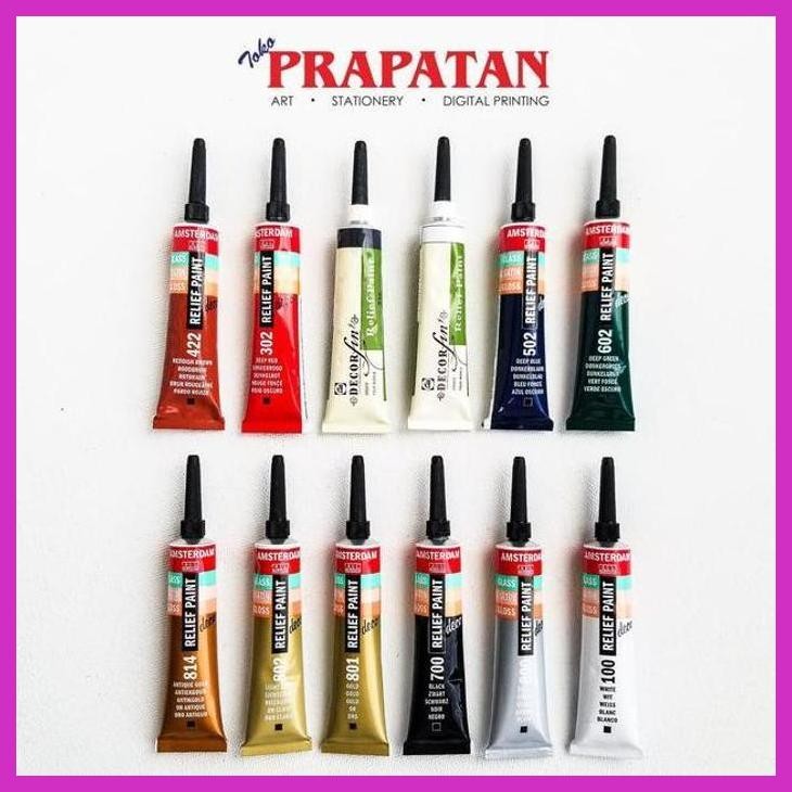

( SEKOLAH / LUKIS ) COD DECORFIN GLASS RELIEF PAINT 20ML / CAT KACA TUBE (SENI / MENGGAMBAR / ART / KERAJINAN ) PRIVASI AMAN