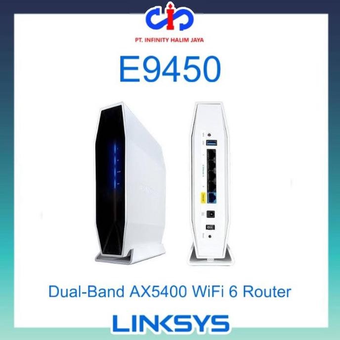 Linksys E9450 Dual-Band Ax5400 Wifi 6 Router Linksys E9450 New Stok