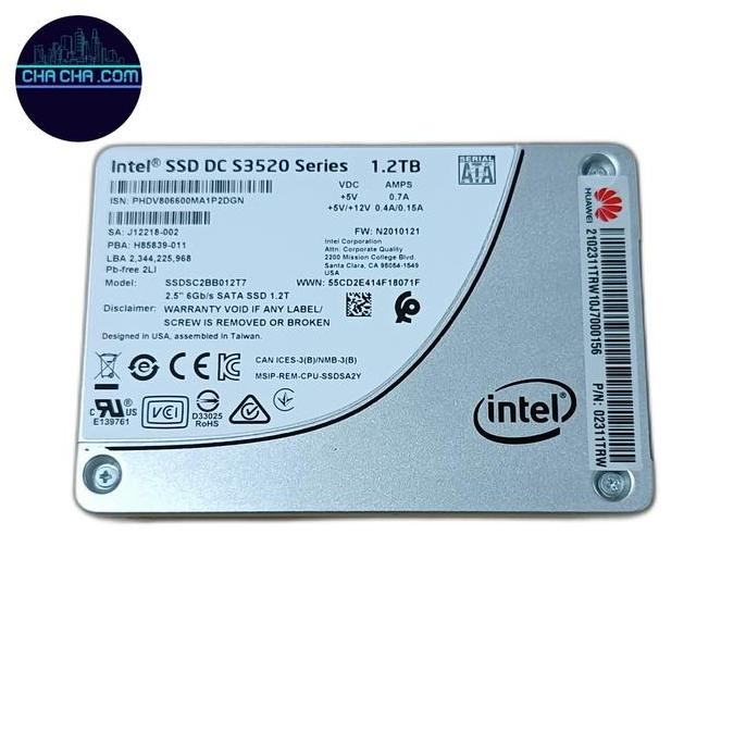 Ssd Server Intel 1.2Tb Enterprise Ssd Dc S3520 Series New Stok