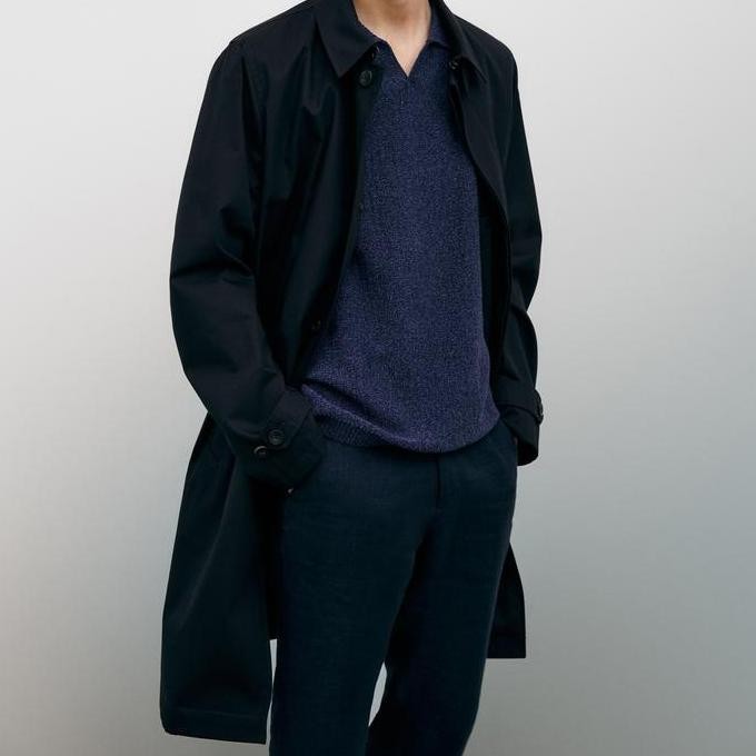 555 - Jaket Longcoat Trench Coat Pria Co